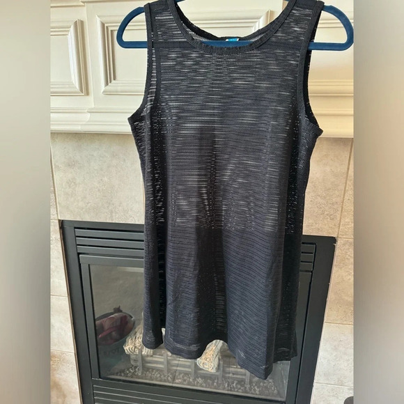 Sessa Beach Cover Up Netting lightweight sleeveless Black -Size Small/Med - Picture 2 of 7